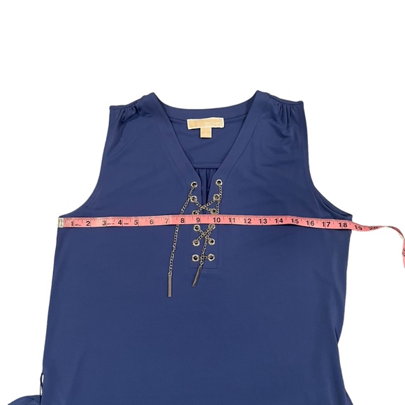Michael Kors Sleeveless Blue Chain Dress - Picture 7 of 8